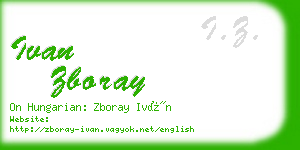 ivan zboray business card